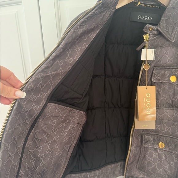 Gucci embossed GG leather jacket - Picture 8 of 16